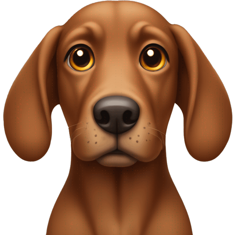 brown dog with long floppy ears and a long nose emoji