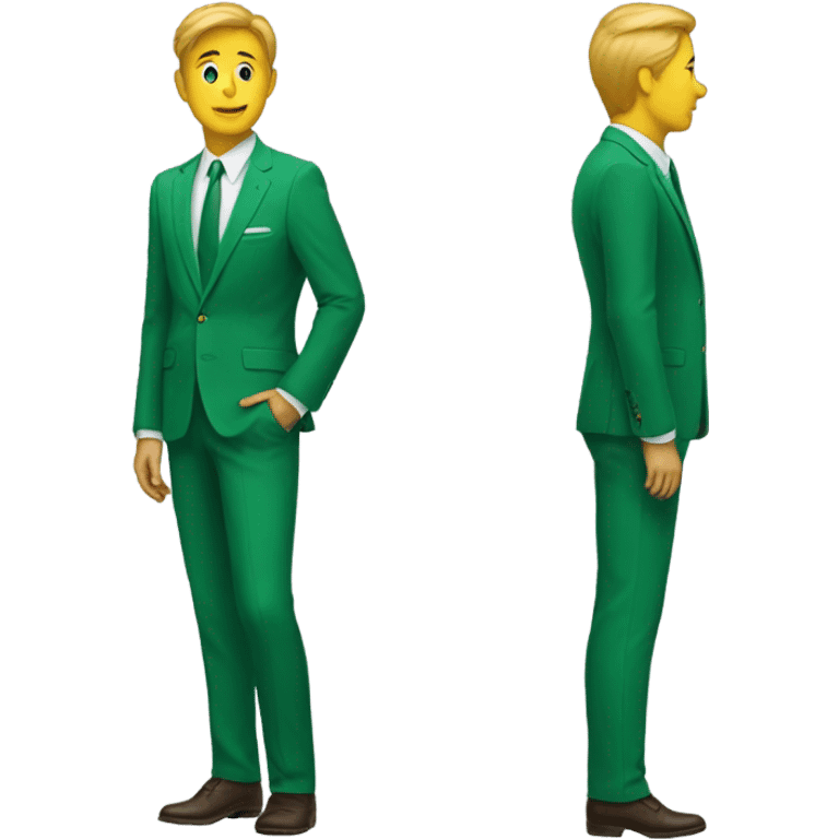 Green pant suite emoji