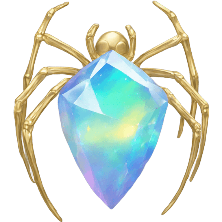 Opal crystal spider gold limbs emoji