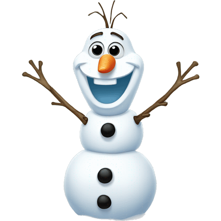 olaf snowman, frozen, happy emoji