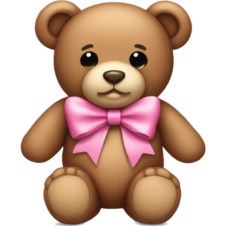 teddy bear with a pink bow emoji