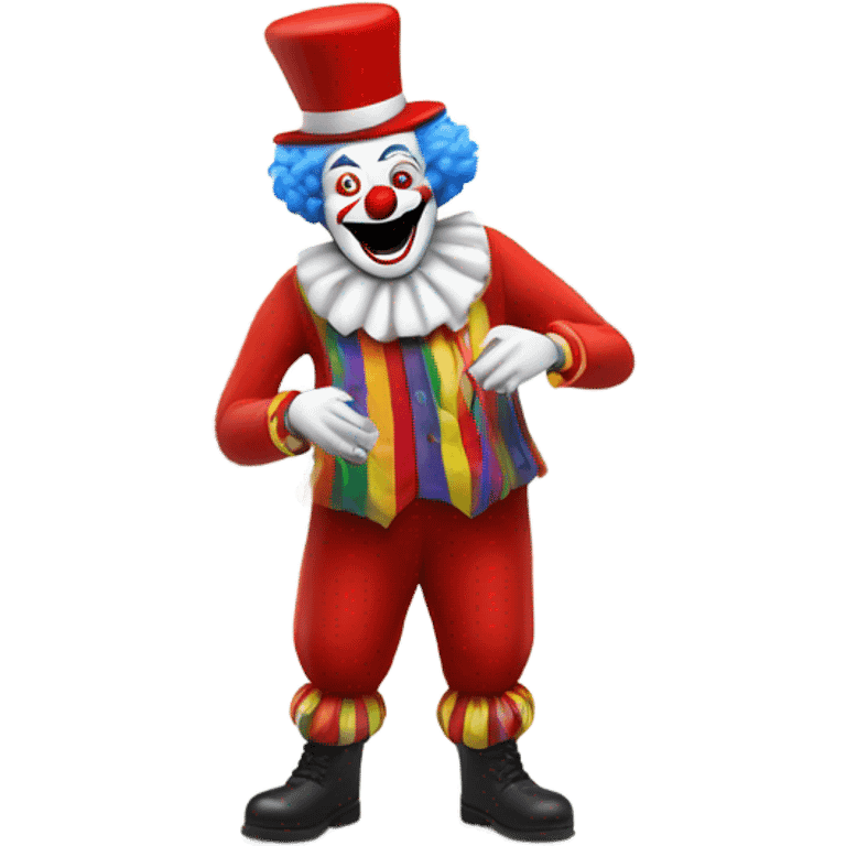 A clown fighting Santa Claus  emoji