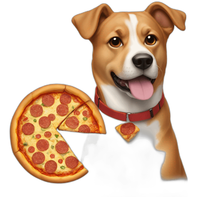 dog and pizza emoji