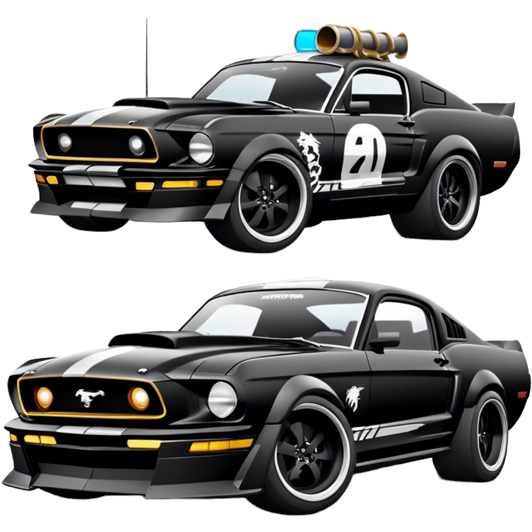 Black Ford Mustang Hoonicorn emoji