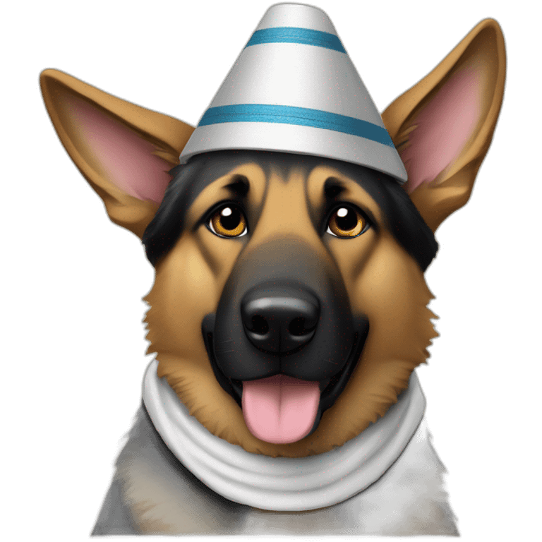 German Shepherd Dog in a kippa and tallit emoji