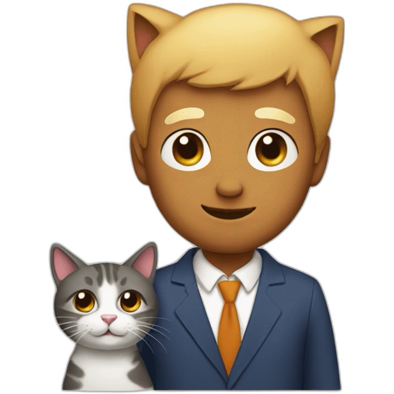 Cat with man emoji