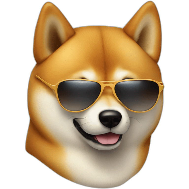 Shiba inu with sunglasses emoji