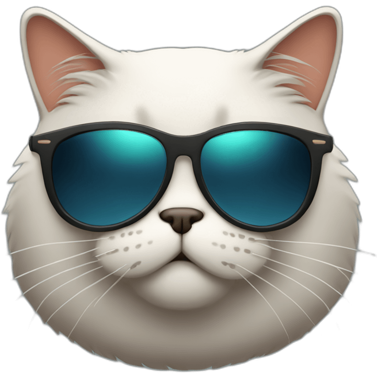 fat cat with beard and sunglass emoji