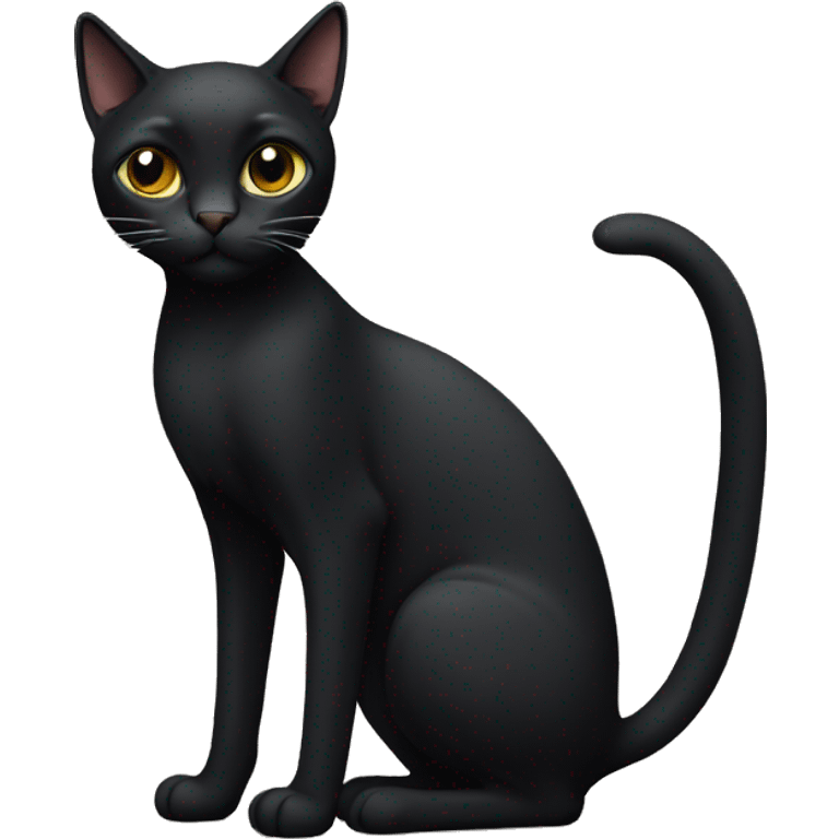 black skinny cat emoji