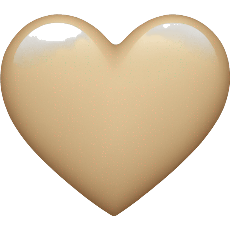 Beige heart emoji