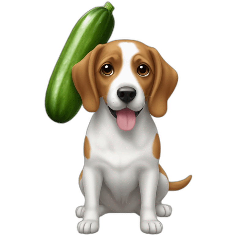 cucumber in dog emoji