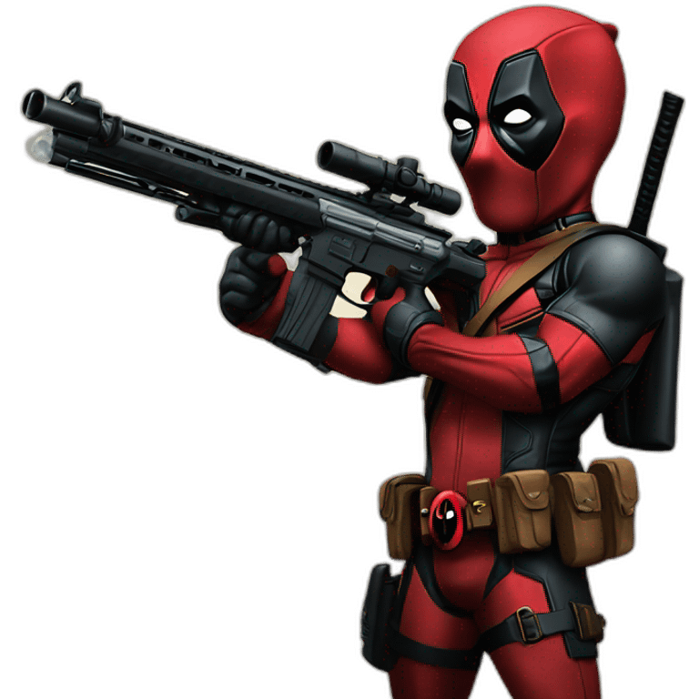 Deadpool con fusil emoji