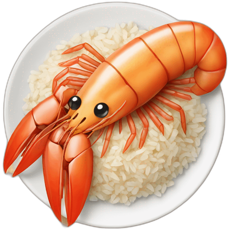 Shrimp with rice  emoji