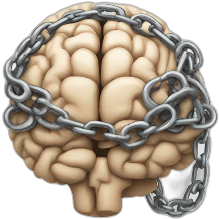 chained brain emoji