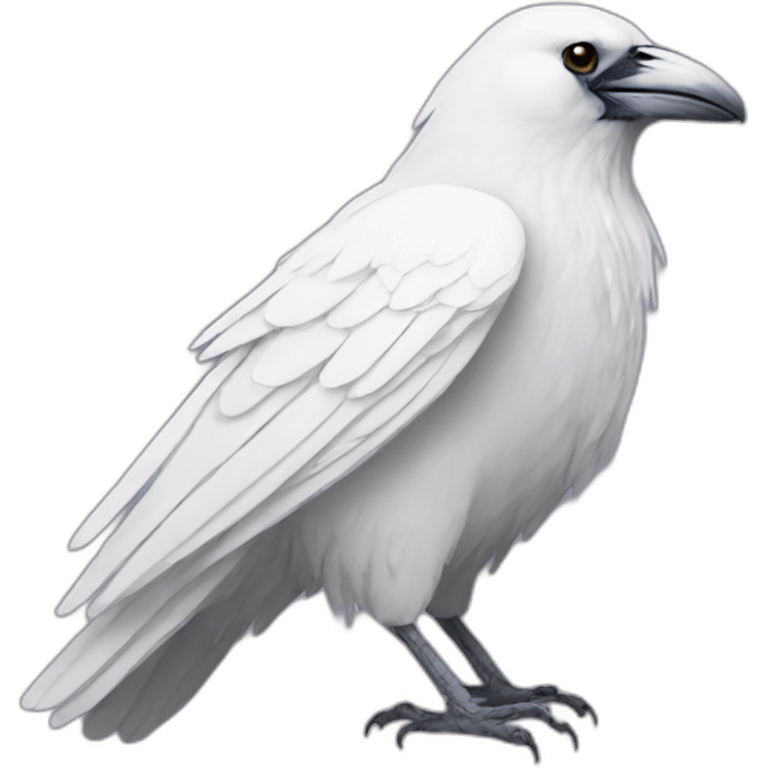 a white raven emoji