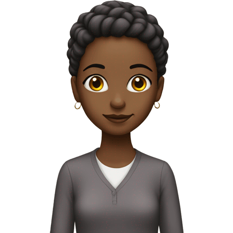 African American girl tall skinny emoji