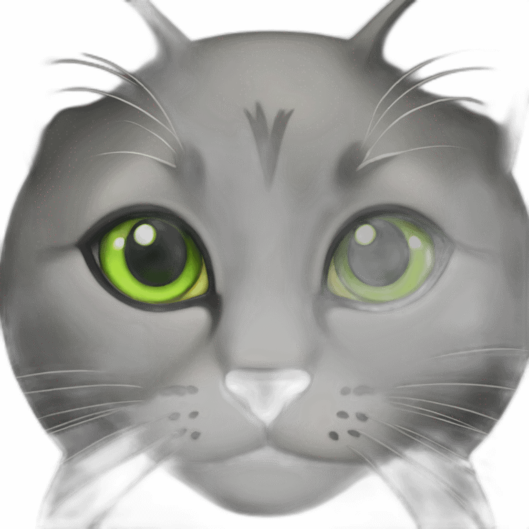 black cat with green eyes emoji