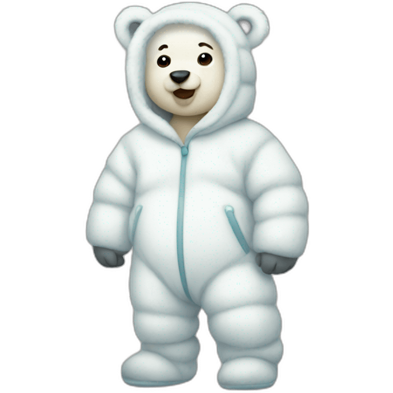 Baby in polar bear suit emoji