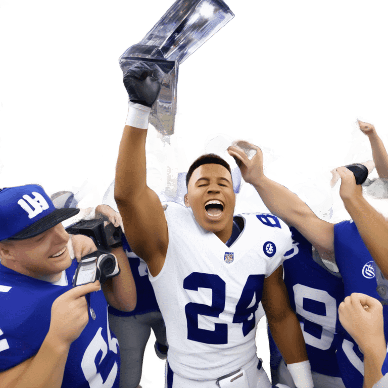 saquon barkley winning nfl championship  emoji