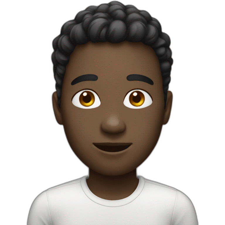 black and white person emoji