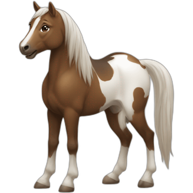 Cheval sur un chat emoji