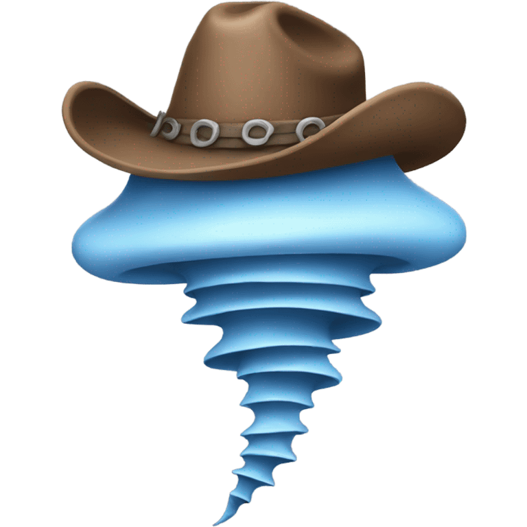 Tornado with a cowboy hat emoji