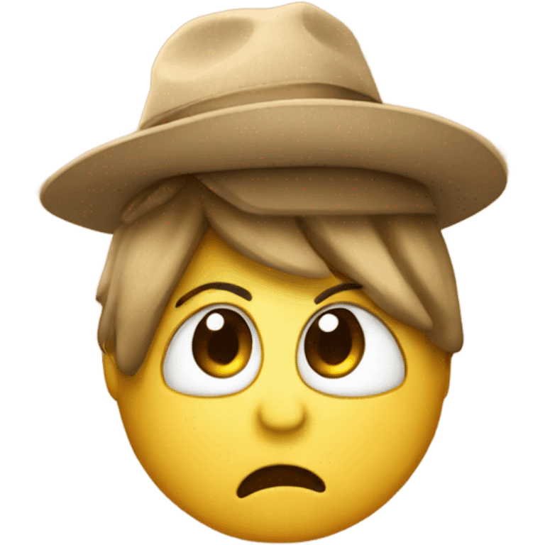 Cute emoji with hat emoji