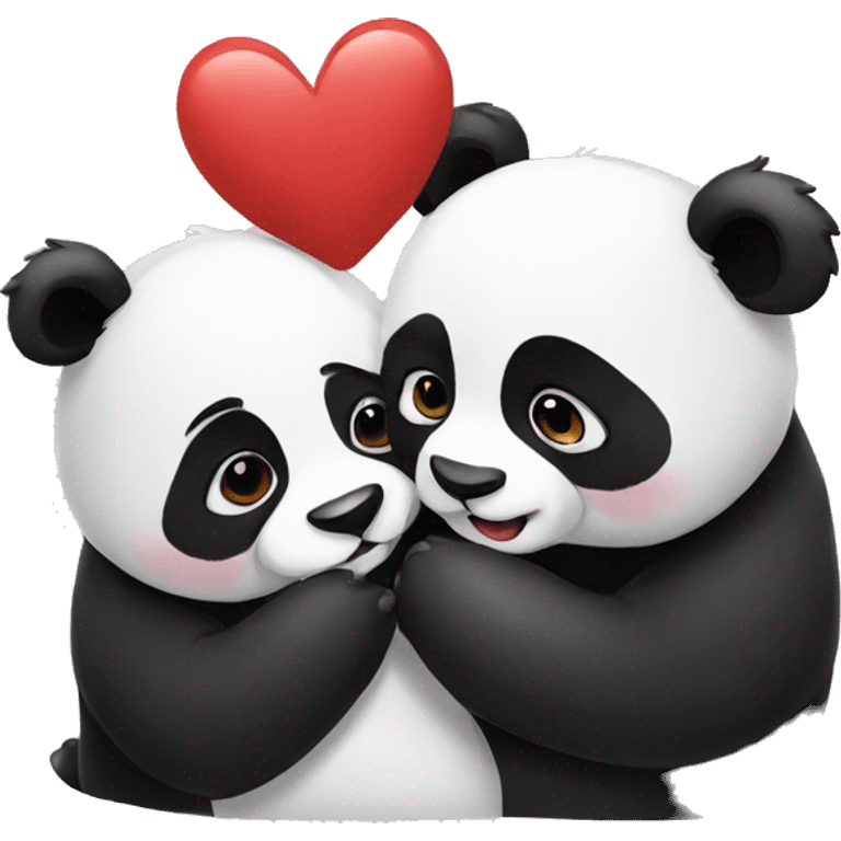 Panda kiss emoji