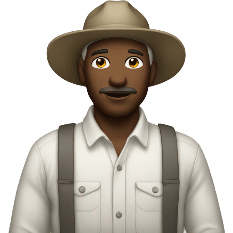 cotton worker white man emoji