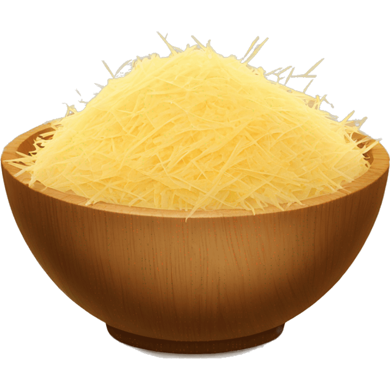 grated parmesan in a wooden bowl  emoji