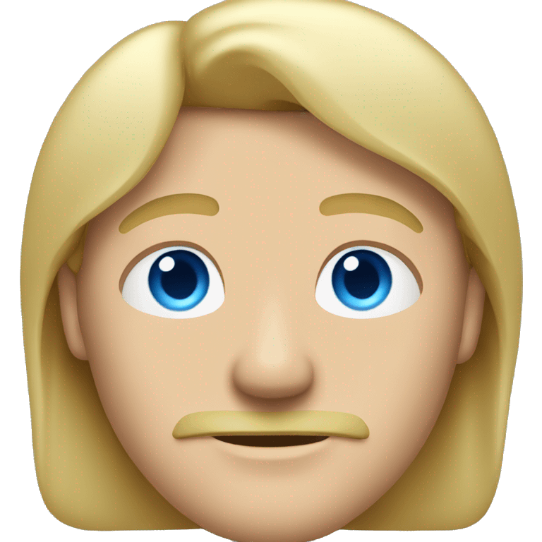 guy with huge blond mullet and o'clock shadow blue eyes  emoji