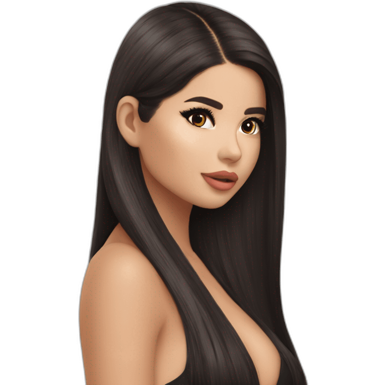 Perfect demi rose straight hair emoji