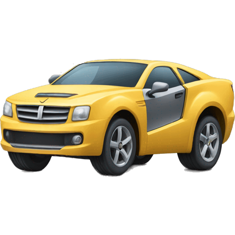 Transformer driving car emoji