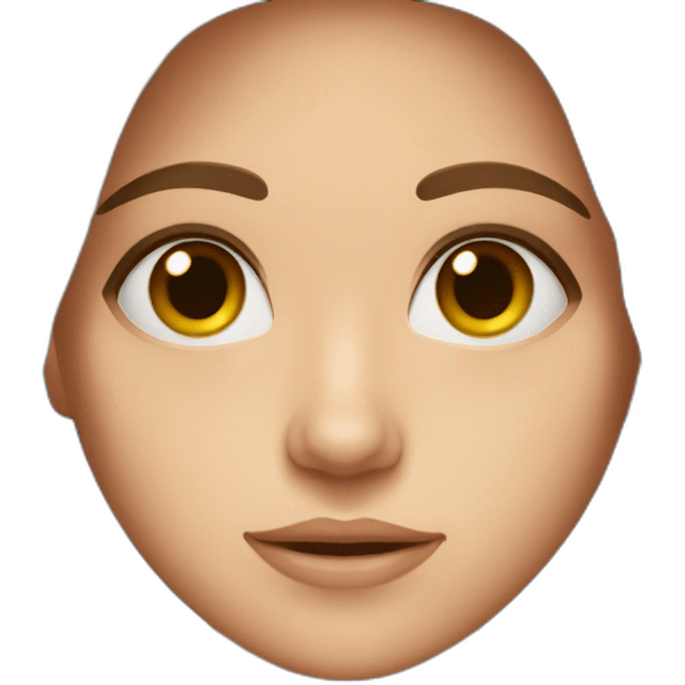 Girl with hazel eyes and straight brown hair emoji