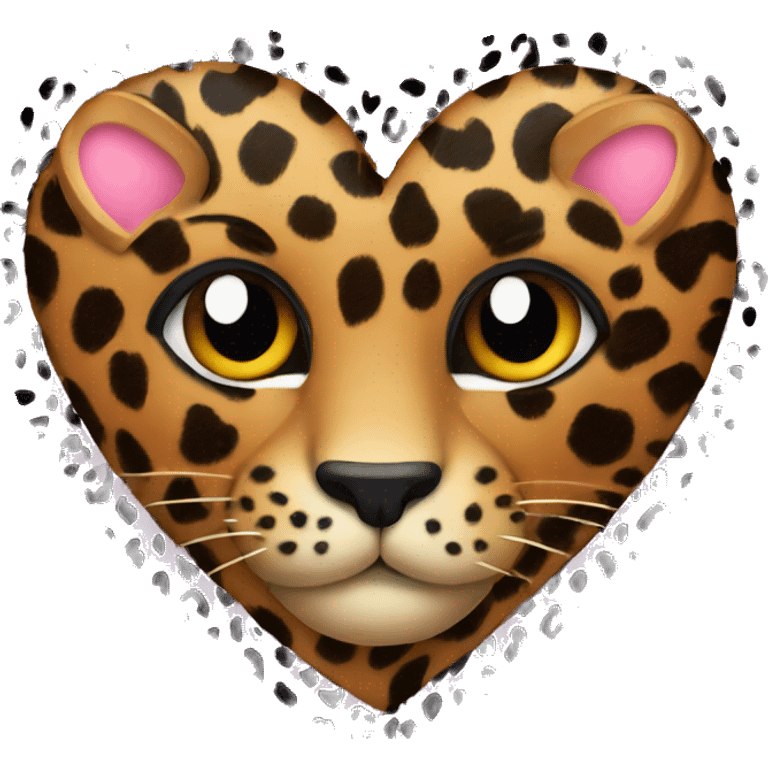 Heart with leopard print emoji