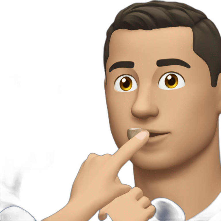 Cristiano Ronaldo Touching the nose  emoji