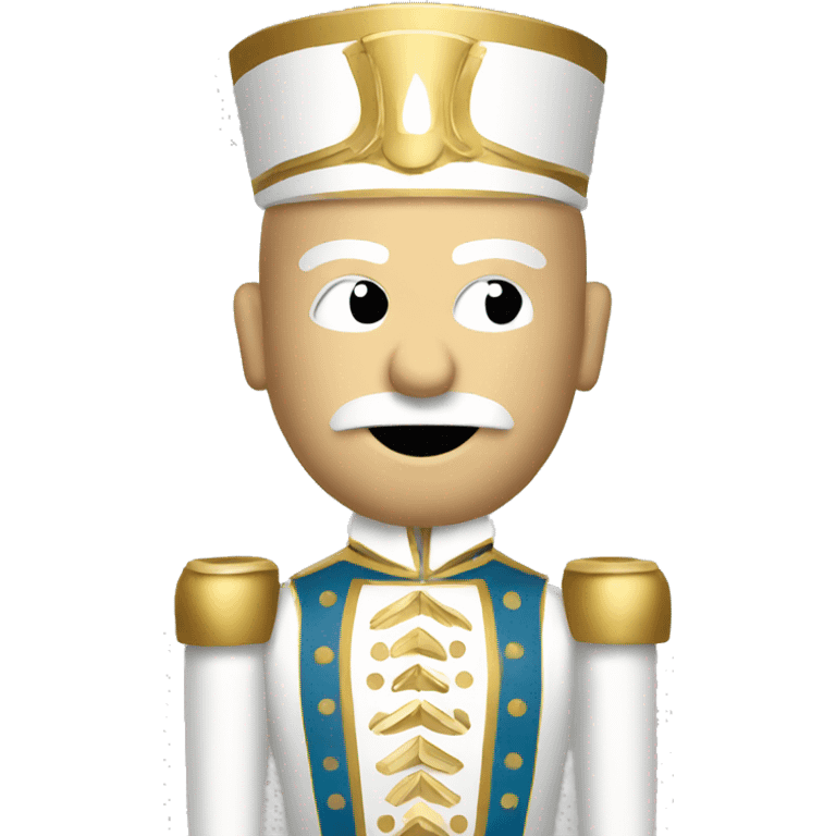 White and gold nutcracker full body emoji