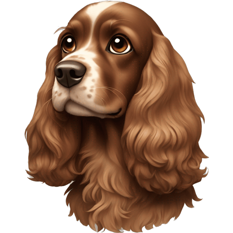 brown cocker spaniel emoji