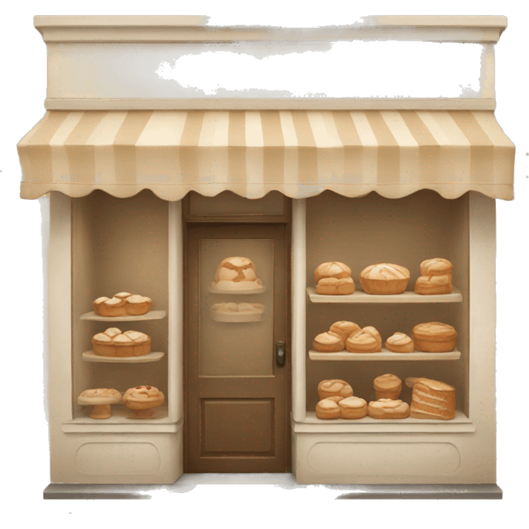 Beige vintage Bakery store  emoji