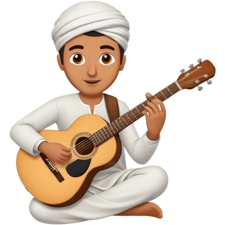 Arabic man playing a guitar  emoji