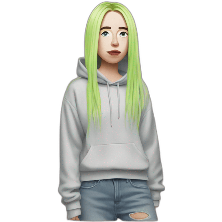 Billie Eilish on the stagge emoji