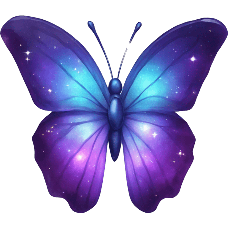 Nebula Gemstone Crystal Butterfly emoji