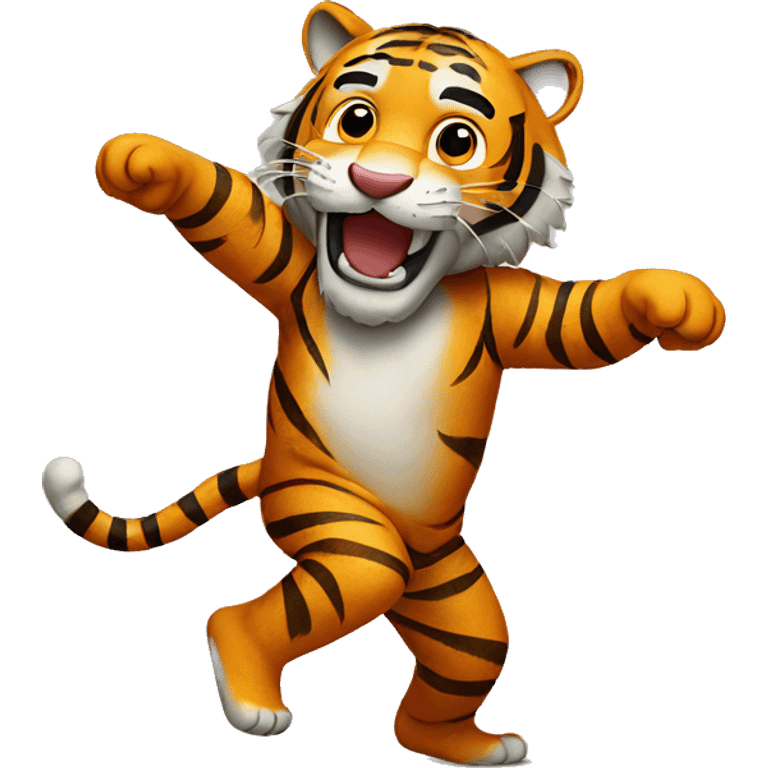 Tiger dancing emoji