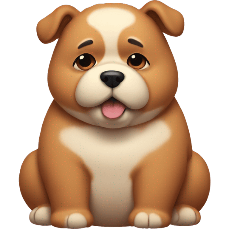 chubby dog bear with a belly emoji