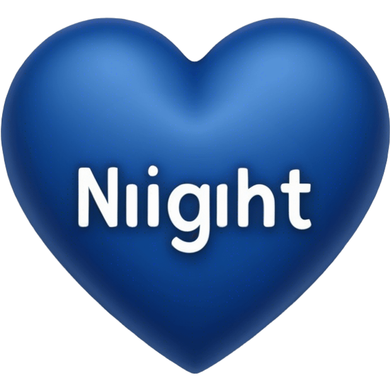 Dark blue heart with Night in the middle  emoji