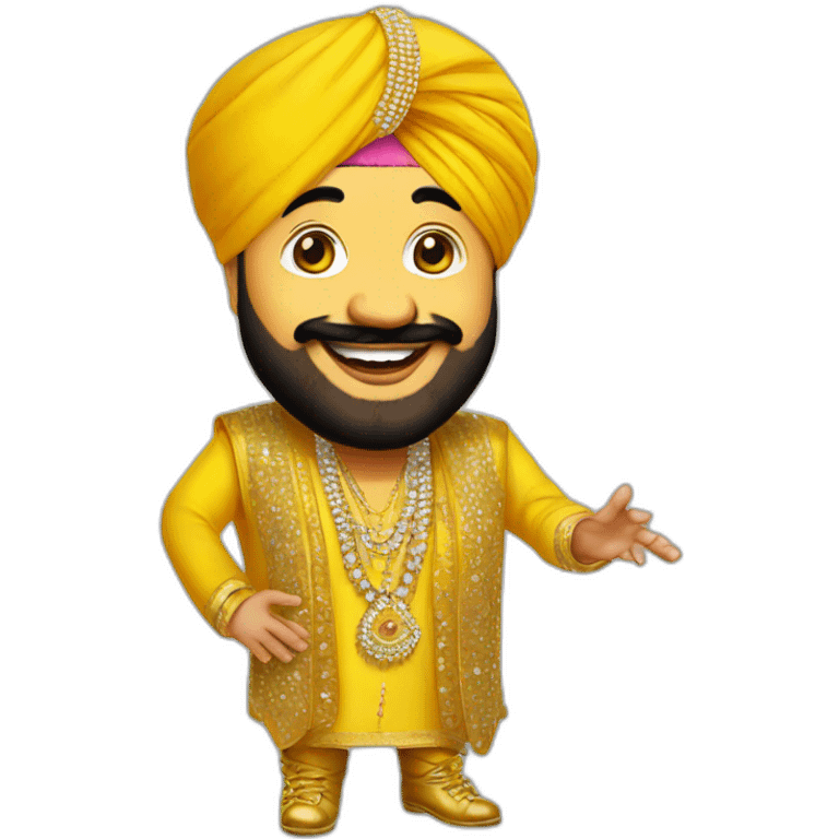 Yellow daler mehndi emoji