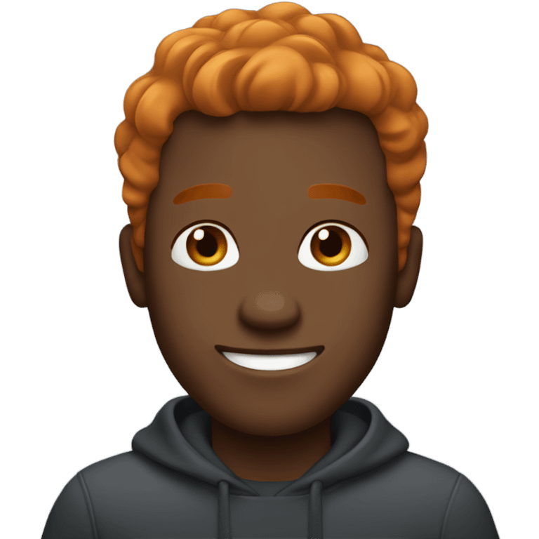 black man with ginger hair waving emoji