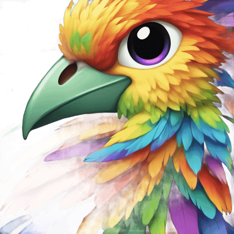 Rainbow bird emoji