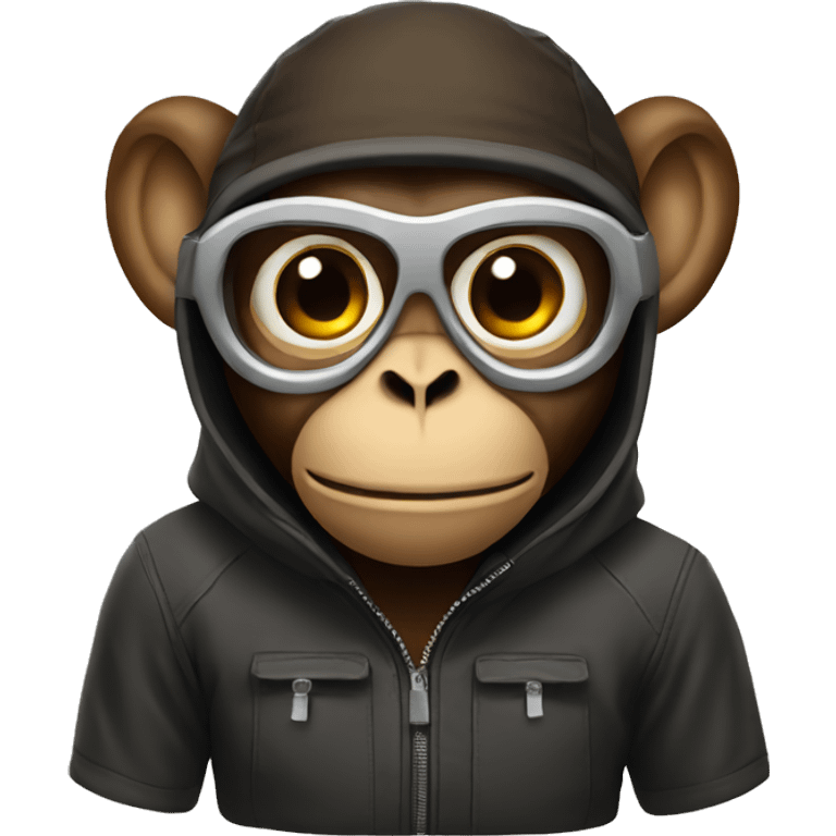 monkey with a ski mask  emoji