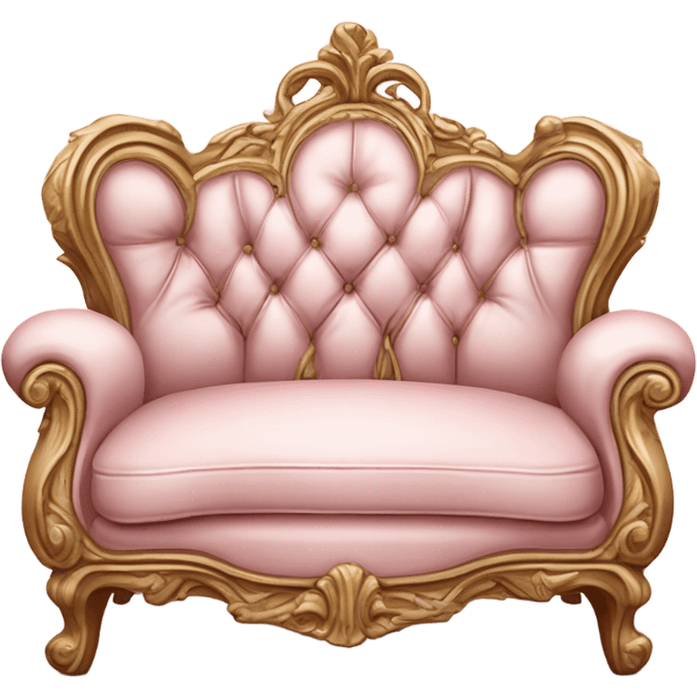 Vintage pale pink rococo boudoir emoji